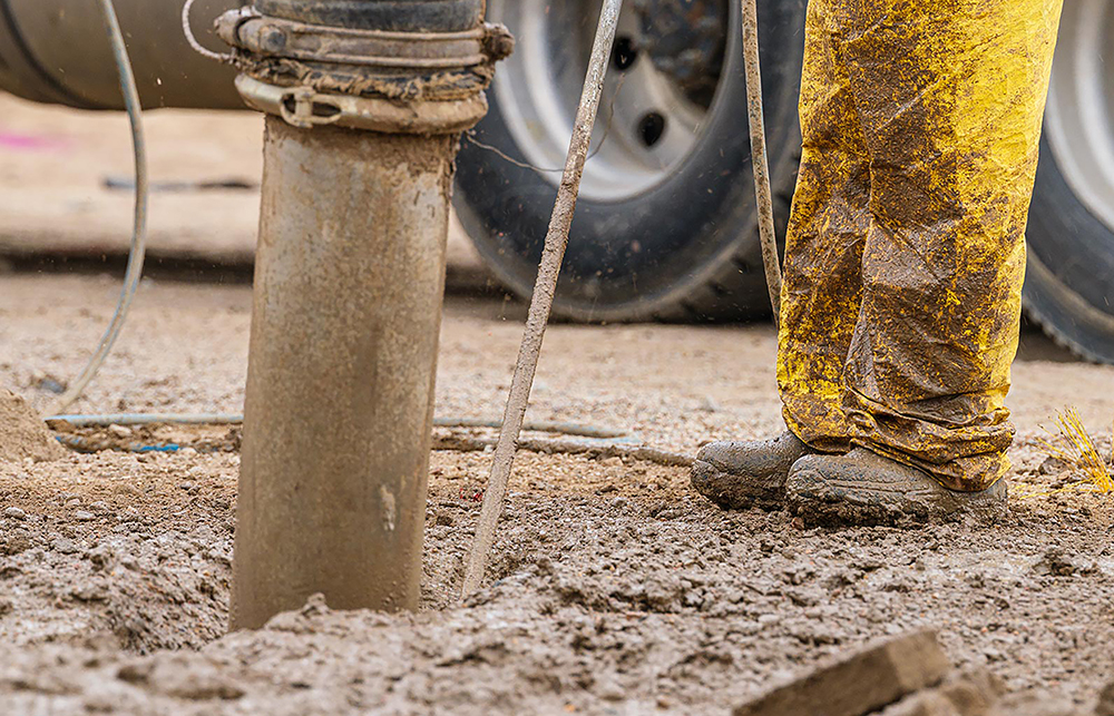 A workman undertaking non-destructive digging